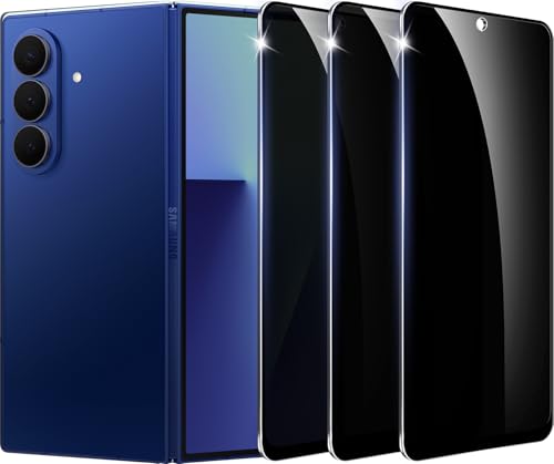 Amleute 3+1 Pack Designed for Samsung Galaxy Z Fold 7 Privacy Screen Protector9H Tempered Glass AntiSpy Film Compatible for Samsung Fold7 5G