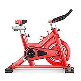 いつでもフィットネス ミュートスピニングエアロバイク屋内エアロバイクホームフィットネス機器 実用的なエアロバイク (色 : 赤, Size : 107x57x120cm)