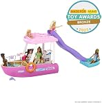 Barbie Boat with Pool and Slide, Dream Boat Playset Includes 20+ Pieces Like Dolphin and Accessories