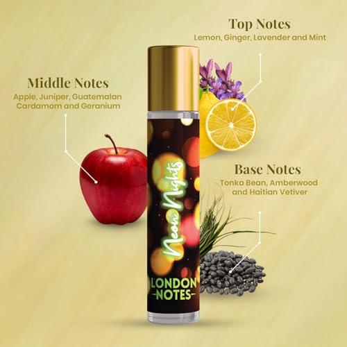 Image of LONDON NOTES Neon Nights Long lasting Perfume for Men & Women | vibrant fresh fragrance | night party scent | Travel friendly mini pocket Perfume | 25ml