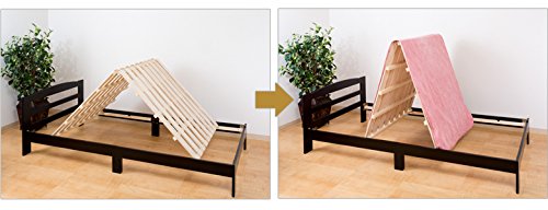 Amazon｜木製すのこベッド シングル パイン天然木 布団干し機能付き