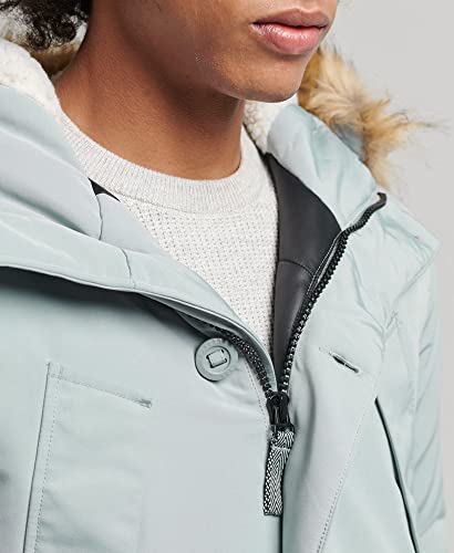 Superdry Para Hombre. M5011573A Parka Con Capucha De Pelo SintéTico Everest Gris (S), Casual, PoliéSter, Sostenible - 3