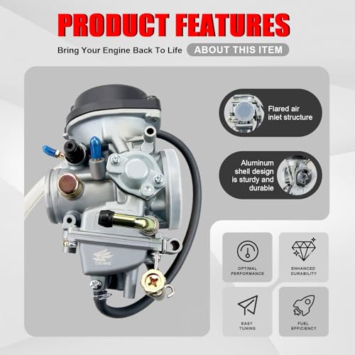 Image of Carburetor for Yamaha Raptor 350 YFM350 2004-2013 Suzuki LTZ400 2003-2007 ATV