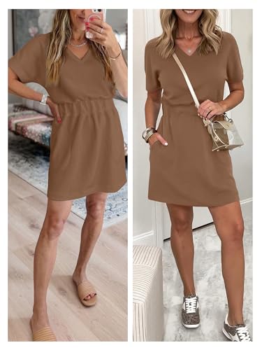 ANRABESS Womens V Neck Tank Tops Sleeveless Knit Summer Sweater Shirts 2026 Trendy Business Casual Dressy Work Outfits Brown Small — view 6