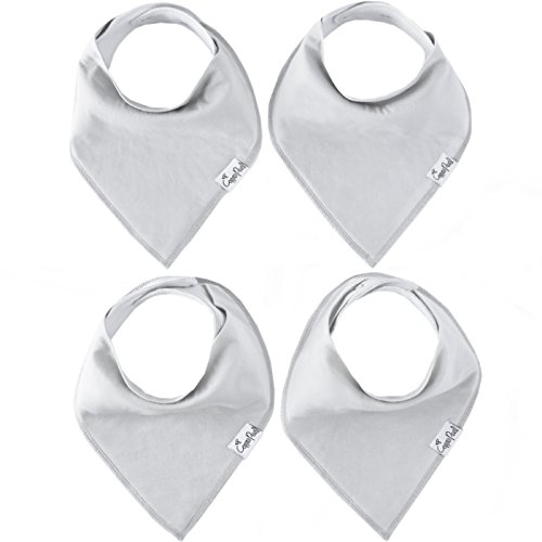 Baby Bandana Drool Bibs for Drooling and Teething 4 Pack Gift Set â€œStoneâ€ by Copper Pearl