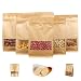 Produktbild Derbway Papierbeutel 30 Stück, Papiertüten mit Fenster Zip, Kleine Kraftpapierbeutel imprägniern, Kraftpapier Stand Up Bags für Getrocknete Früchte, Tee Leaf und Snack