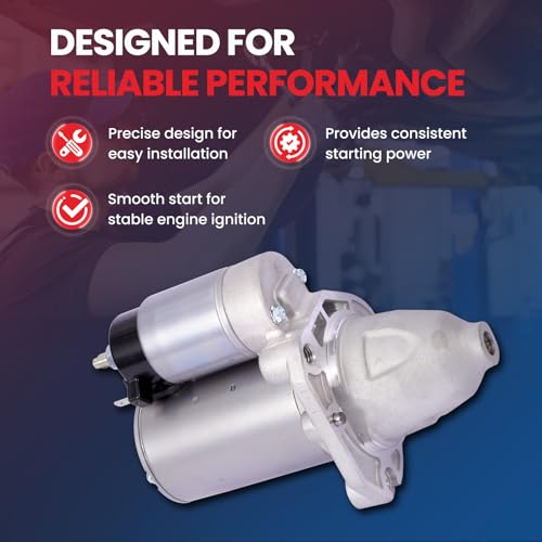 MOCA 19185 Starter Motor para Chrysler 2011-2016 300 3.6L, Dodge 2011-2016 Charger Challenger 3.6L, Jeep 2013-2015 Grand Cherokee 3.6L, Ram 2013-2014 1500 3.6L miniatura 2