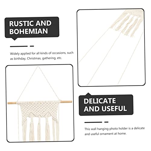 Abaodam 2Pcs Woven Photo Folder Woven Wall Hangings Large Macrame Wall Hanging Hangers To Decorate Wall Collage Picture Frames Wall Photo Collage Frame Macrame Picture Hanger Photo Holder #TOP6