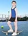 Hvididan Girls Tank Tops Sleeveless Crewneck Racerback Crop Tops Size 10-12 for Girls Kids Athletic Tank Top for Dance Yoga Gym Sparkle Blue