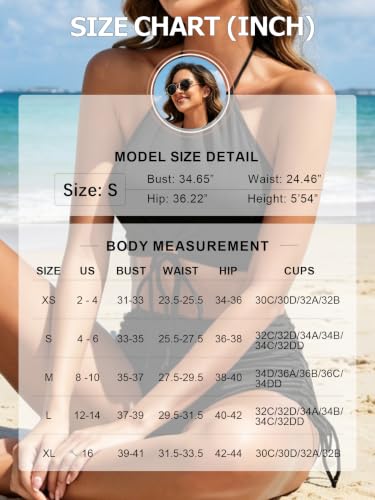 Image of Women Halter Top Boy Short Bikini High Waisted Swimsuit