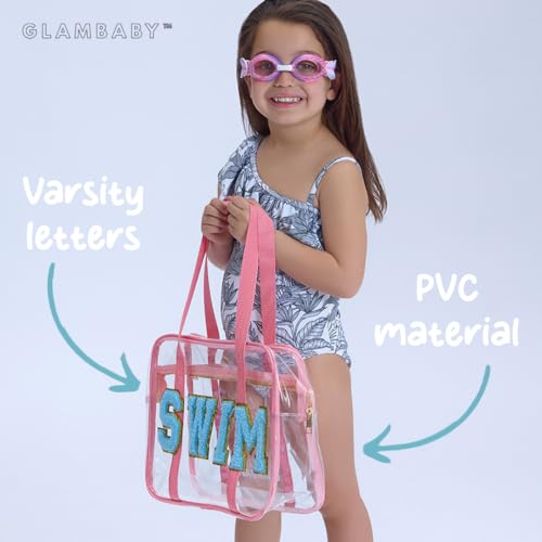 GlamBaby Swim Tote Water Resistant Body with Zipper Pool Bags - Lightweight Durable Travel Totes for Beach Toys Swimming Bags - Perfect for Pool Trip Tote Beach Bag Travel Tote Water Park Swim Bag2