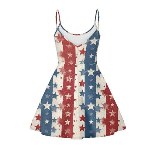Image of Cozeyat Women Girls Summer Sleeveless Dress Casual Swing Beach Cover Up Knee Length Dresses,Large Size XS-4XL