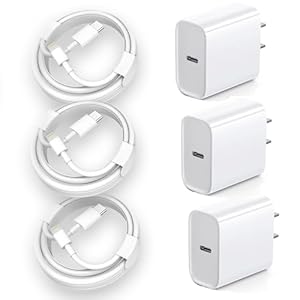 Hone Fast Charger, [ MFi Certified] 20W USB C Power Delivery Wall Plug Adapter with 6ft Type to ightning Cable Quick Charging for hone14 13 12 11 Pro Max Mini Xs Xr X 8 ad, (White 3pack)