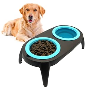 El Ático Pets Comedero Perro Elevado con Bebedero Antisalpicaduras Perro. Comedero Perro Antivoracidad Desmontable