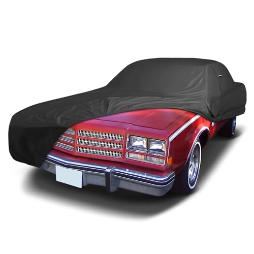 Image of iCarCover Premium Custom Car Cover for 1973-1977 Buick Century Wagon Heavy Duty Waterproof All Weather Rain Snow UV Sun Protector Custom Fit Full Exterior Indoor Outdoor Protection Car Cover (Black)