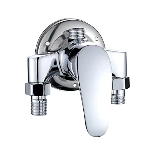 Mitigeur de douche chromé avec robinet de dérivation en céramique pour salle de bain