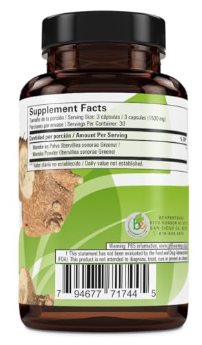Wereke (Wereque Root) – 90 Vegan Capsules, 1500 mg per Serving – 100% Natural Herbal Supplement – Premium Quality, Non-GMO, Plant-Based – by Bexpertsusa - Image 3