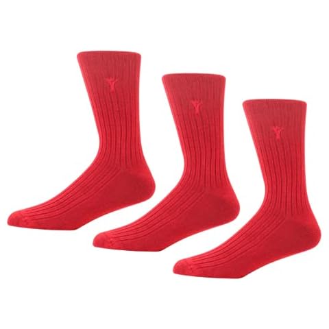 Men's Bamboo Socks | Colour Bust Bright Ribbed Bamboo Socks | Seamless Toe Dress Socks (Wine Red) Cover