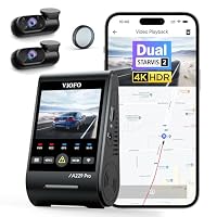 VIOFO A229 Pro 3 Lens 4K + 2K + 1080P, Dual STARVIS 2, HDR vorne hinten innen Dashcam Auto, Sprachsteurung & 5GHz Wi-Fi Autokamera, Ultrapräzises GPS, Super Nachtsicht 2.0, Sprachausgabe, 512 GB Max – Ansicht 1