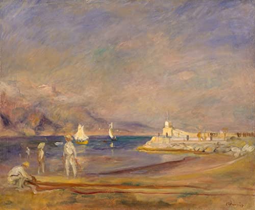 Tableau St Tropez Renoir image sur toile décoration murale salon affiche art 60x90cm