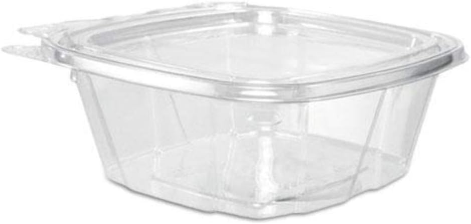 CH12DEF 12 oz Tamper-Resistant Clear Hinged Container With Flat Lid (Case of 200)
