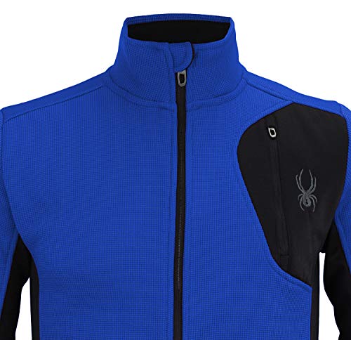 Spyder Suéter masculino Raider com zíper completo, escolha uma cor, Limoges-f19, Large