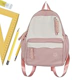 School Backpack Bag, Stylish College Bookbag, Casual Travel Pack, Padded Laptop Compartment, Adjustable Shoulder Straps, Ideal for Student Commuting and Outdoor Business Trips