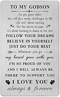 HYHYDHP Godson Gifts Birthday Card from Godmother - Godson Baptism Gifts for Boys - Godson Confirmation Gifts Communion Card from Godfather