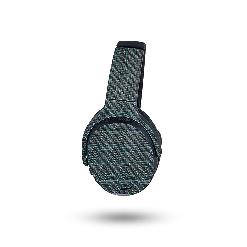 Image of MightySkins Carbon Fiber Skin Compatible with Skullcandy Crusher ANC 2 - Triangle Stripes | Protective, Durable Textured Carbon Fiber Finish | Easy to Apply