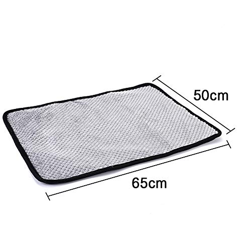 YANGWX Washable Puppy Training Pad Pet Mat, Reusable Pee Pad for Dogs, Anti-Slip Puppy Wee Whelping Pad for Travel, Dog Incontinence Pads for Indoor Outdoor Car(65x50cn,Gray) - Image 7