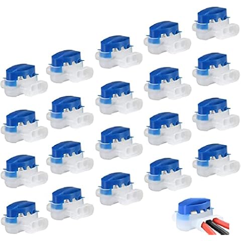MaYuLa 20Pcs Cable Connectors Waterproof Electrical Wire Connectors Crimps Gel Filled for Robotic Lawn Mower Flymo Husqvarna Automower Outdoor Garden Irrigation Applications Cover