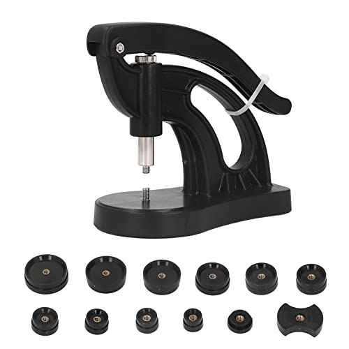 Garosa Watch Press Set with 12 Dies Watch Back Closer Watch Case Press Watch Battery Replacement Tool Kit Watch Face Press Watch Repair Tool Black