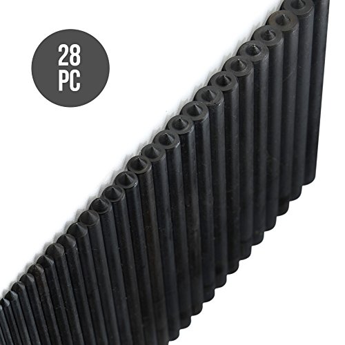 NEIKO 02621A Transferstanzer-Set mit hochwertigen wärmebehandelten Stahl-Stanzern, Lochstanzer-Set, Stanzgrößen 0,9 cm bis 1,27 cm, 28-teiliges Set