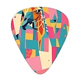 Púas de guitarra WZYWHJ Memphis Giraffe Prints, tacto cómodo, tono claro, grosor moderado, adecuado para guitarra y guitarra eléctrica