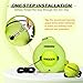 Hikeen Premium Tennis Trainer Rebound with Metal Base,Portable Solo Tennis Trainer Set with 3 Highly Elastic String Balls,Tennis Practice Equipment for Adult Kids an Beginners -Green