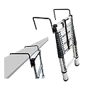 Telesladder Multi-Purpose Extension Ladder - Portable Foldable Aluminum Alloy 2.6M (8.5Ft) Lightweight Ideal for Home Garden and DIY Projects