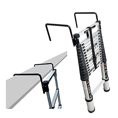 Telesladder Multi-Purpose Extension Ladder - Portable Foldable Aluminum Alloy 2.6M (8.5Ft) Lightweight Ideal for Home Garden and DIY Projects