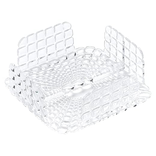 Guzzini - Tiffany, Portatovaglioli Orizzontale Quadrato con Barra Ferma Tovaglioli - Trasparente, 20 x 20 x h7,3 cm - 19870000