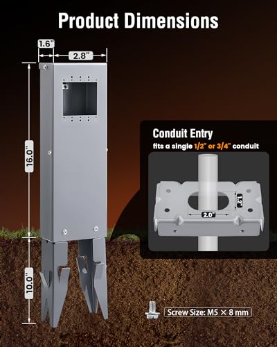 Poteau électrique résistant aux intempéries en métal haut de gamme
