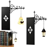 FRSADW Bookshelf Lantern Mini, Library Lantern-Decorative Bookshelf Lighting, Reading Book Shelf Light for Antique Led, Unique Gift for Book Lovers (2pc-A)