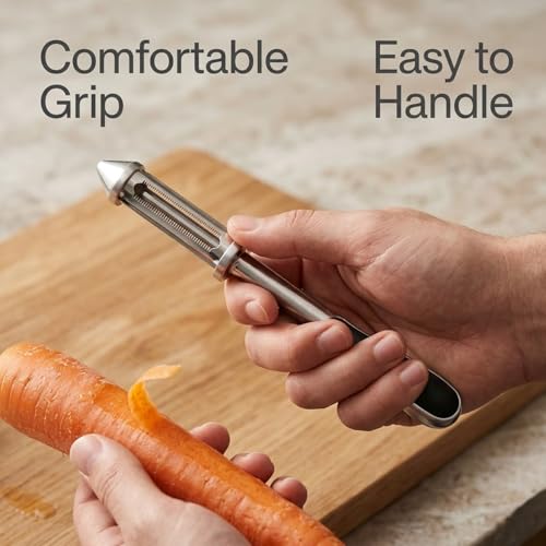 Image of Signamio Julienne Peeler for Salad 3 in 1 Multi Blade Salad Peeler and Julian Peeler for Salad for Fast Vegetable Ribbons and Thin Slices for Healthy Meal Prep