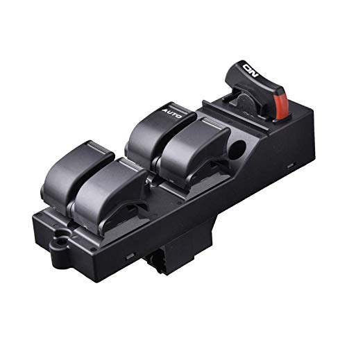 Window Master Switch Replace for Honda Civic CX EX HX LX Si 4 Door 96-2000 OE:83593-S04-9500 Front Left Driver Side Power Control Switch Comes with a Removal Tool