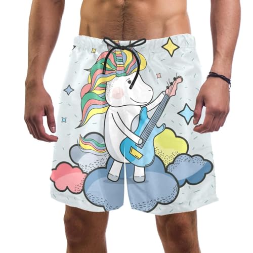 Swim shorts homme guitare licorne maillot de bain séchage rapide