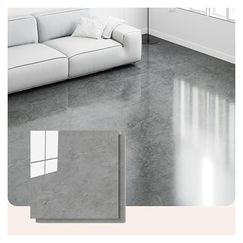 Stone-Effect DIY-Friendly Floor Tiles, Waterproof and Slip-Resistant, Easy Installation Without Tools Floors Sticker for Tenants/Shops(B5-23.6x23.6in)