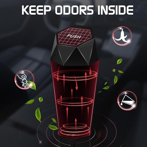 50% Off Car Trash Can with Lid - Leakproof Vehicle Garbage Bin - Image 4