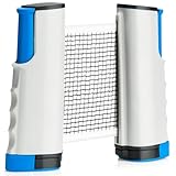 Filet Ping Pong pour Table, Ping Pong Net Extensible Jusqu'à 170 CM, Filet Ping Pong Extensible Agrafe, Filet de Tennis de Table Portable, pour les Repas, le Bureau et les Voyages en Plein Air (Gris)