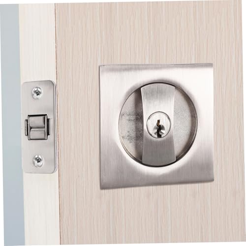 Candado de Puerta Empotrada de Bolsillo Angoily con Llave Doble, Cerradura de Privacidad, Fácil Instalación DIY miniatura 6