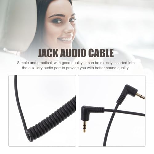 Cable de audio macho a macho 3.5mm 1.5m retráctil miniatura 5