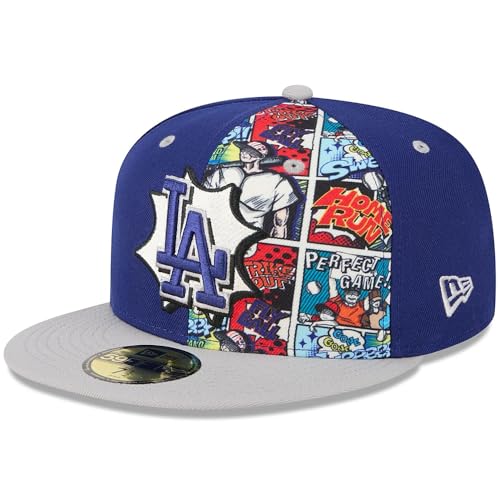 New Era LA Los Angeles Dodgers 59FIFTY Authentic Collection 2025 Diamond Hero Edition Fitted Cap Hat (US Numeric 7 1/2 Blue Grey)