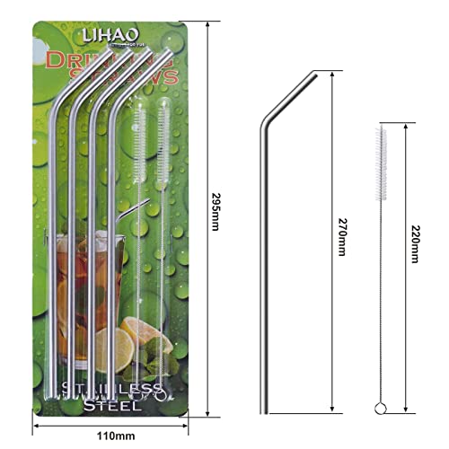 Pitillos de acero inoxidable extra largos, 4 unidades miniatura 3